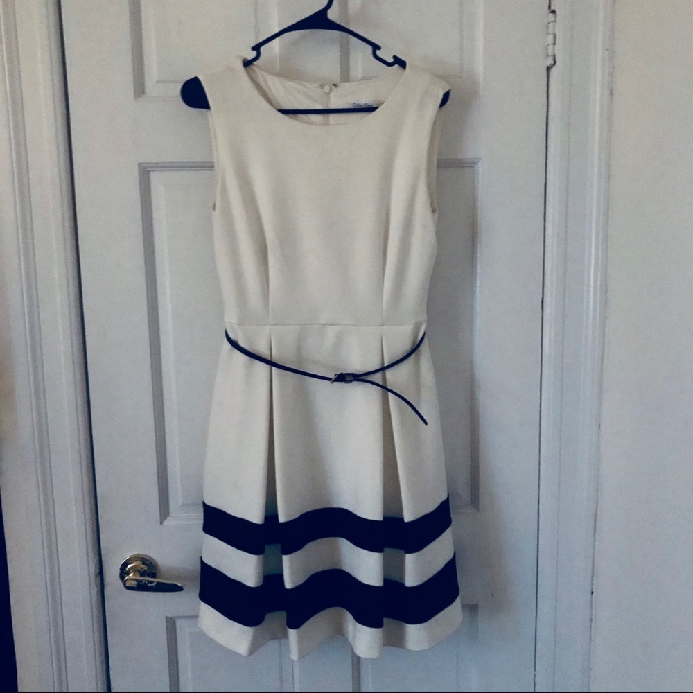 Calvin Klein Striped Hem Dress